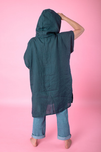 sukienka z tkaniny konopnej, 100% Hemp, sukienka letnia, tunika plażowa , polski produkt