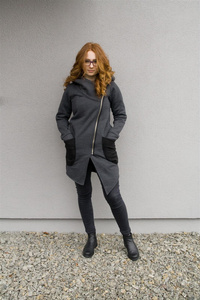 Bluza Ragini Long, Bluza na zamek, Duże kieszenie, Handmade