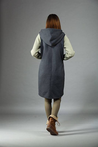 Płaszcz damski, bluza długa damska, szary trencz