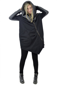 Bluza Ashmita, Wygodnia bluza bawełniana, asymetryczny płaszcz