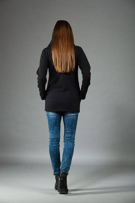 Ekstrawagancki płaszcz, Asymetryczny płaszcz, bluza damska plus size,