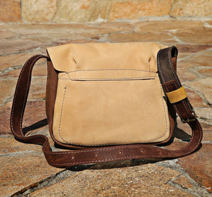 Torebka skórzana ręcznie robiona, mała listonoszka, torebka na ramię 