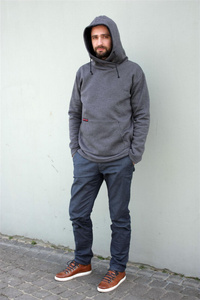 Bluza męska szara, bluza kangur męska , bluza z kapturem męska szara