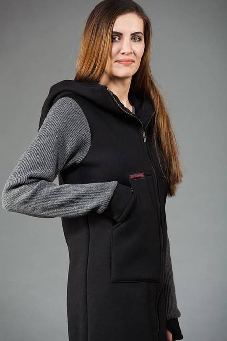 Płaszcz damski, bluza długa , bluza na zamek