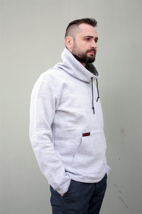 Bluza męska , dresówka męska , męska bluza ze stójką i dużą kieszenią, kangurek męski