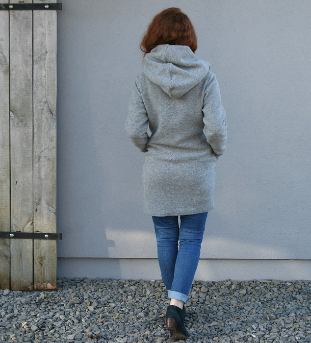 Sweter wełniany, bluza wełniana z kapturem , damski sweter