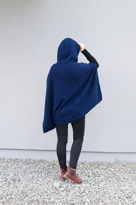 Narzutka/ponczo bawełniane, sweter obszerny oversize