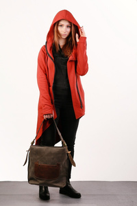 Płaszczyk asymetryczny , bluza asymetryczna pomarańczowa