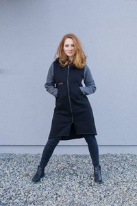 Bluza długa czarna , gotycki płaszcz , czarny trencz, czarna bluza