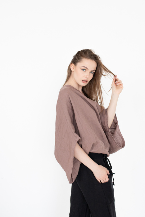 tunika lniana ,lniana narzutka od polskiego projektanta, 100% leny, polska marka, oversize tunic