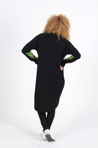 Bluza damska długa kangurka , bluza ze stójką damska , tunika  kangurek 