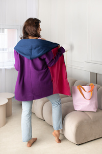 długa bluza kolorowa, asymetryczna, płaszczyk bawełniany kolorowy