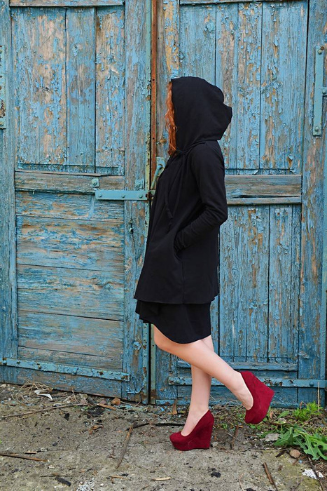 Bluza damska, Wdzianko damskie, kardigan z kapturem