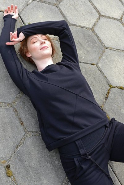 Bluza damska przez głowę, dresówka joga