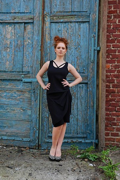 Spodenki damskie, spódnicospodnie , czarne szorty