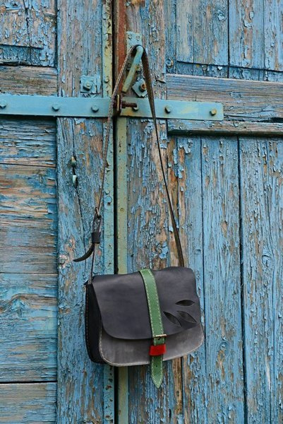 Torebka skórzana ręcznie robiona listonoszka damska