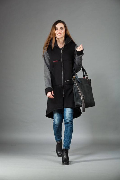 Płaszcz damski, bluza długa , bluza na zamek