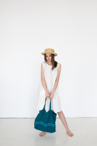 Torebka skórzana z wypalaną mandalą