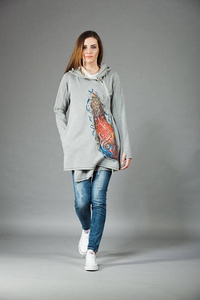 Bluza ręcznie malowana, bluza rękodzieło 