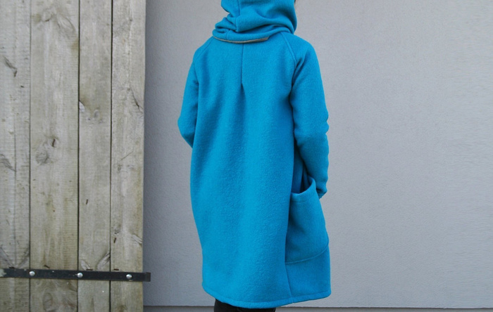 Wełniane wdzianko, płaszcz wełniany