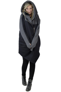 Bluza Ashmita, Wygodnia bluza bawełniana, asymetryczny płaszcz