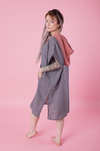 sukienka z lnu, 100% len, sukienka letnia, tunika plażowa , polski produkt