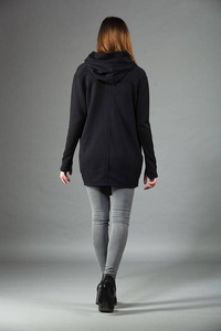 Bluza bawełniana, Bluza z kapturem czarna , Polski producent