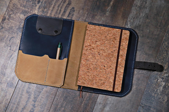 Organizer skórzany, notatnik ze skóry, handmade prezent, etui skórzane