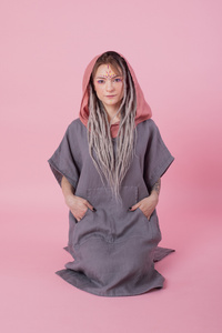 sukienka z lnu, 100% len, sukienka letnia, tunika plażowa , polski produkt