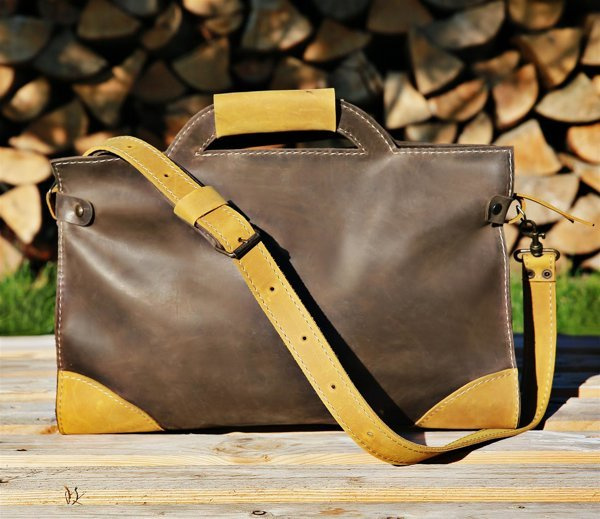 Torebka skórzana ręcznie robiona