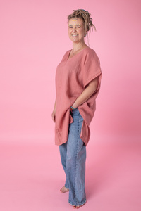 Sukienka plazowa, tunika lniana luźna.polski len, polska produkcja, polski producent,  sukienka luźna z lnu