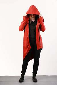 Płaszczyk asymetryczny , bluza asymetryczna pomarańczowa