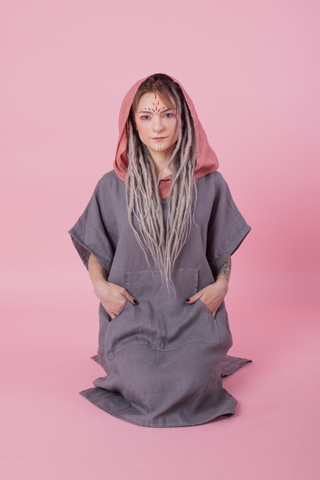 sukienka z lnu, 100% len, sukienka letnia, tunika plażowa , polski produkt