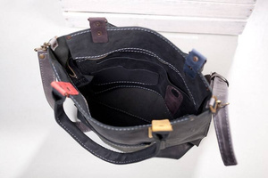 Torba skórzana , Torebka, Worek, Rękodzieło, shopperka, Torebka czarna na ramię , crossbody