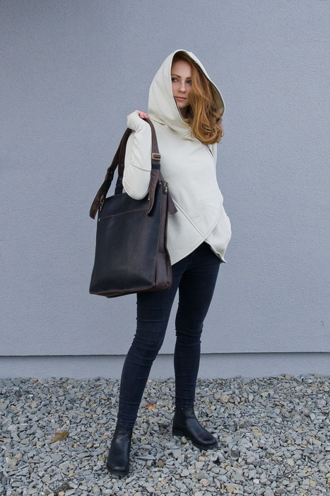 Bluza z kapturem, Asymetryczna bluza, Duże rozmiary , Bluza na zamek, bluza z dużym kapturem