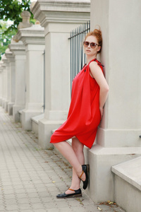 Sukienka, asymetryczna, luźna sukienka bawełniana