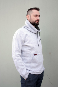 Bluza męska , dresówka męska , męska bluza ze stójką i dużą kieszenią, kangurek męski