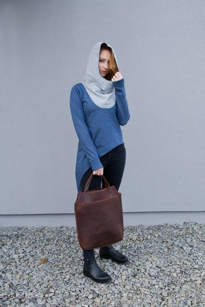 Torebka skórzana ręcznie robiona, crossbody torba , brązowa torebka damska