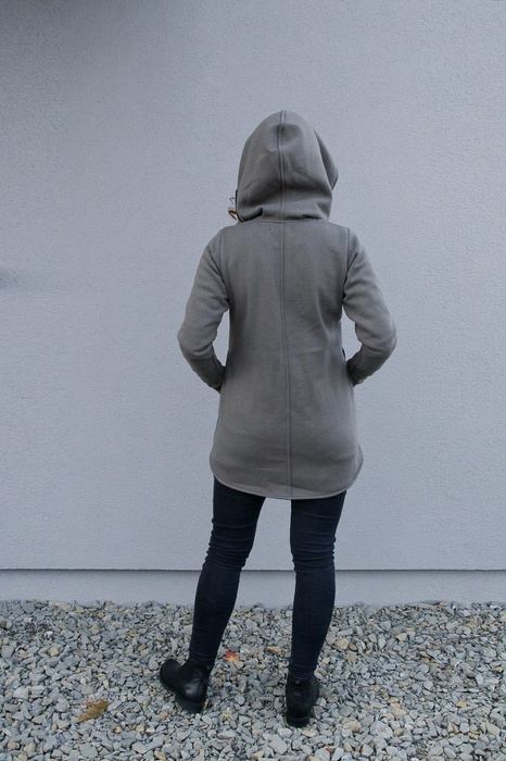 Bluza khaki krótka, Handmade, Bluza z Kapturem, Polski producent