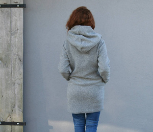 Sweter wełniany, bluza wełniana z kapturem , damski sweter