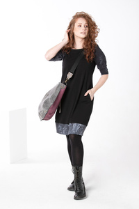 Torebka skórzana z wypalaną mandalą