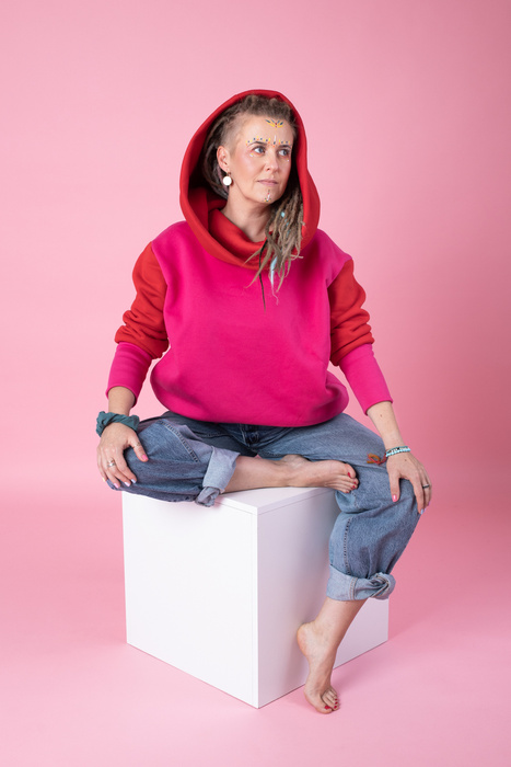 Bluza luźna wygodna z kieszeniami, oversize bluza damska , kolorowa bluza damska