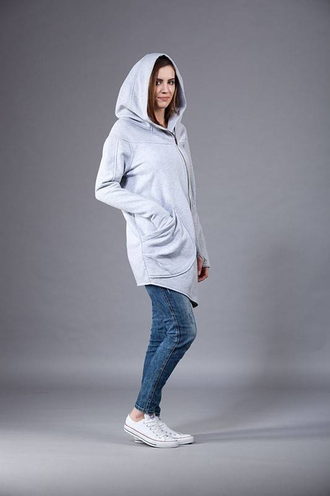 Bluza , płaszcz damski bawełniany asymetryczny