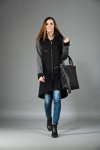 Płaszcz damski, bluza długa , bluza na zamek