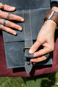 Torba bordowa duża skórzana torba na ramię, ręcznie robiona torba skórzana