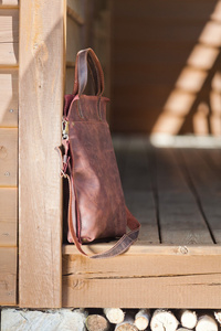 Torba skórzana, Ręcznie wykonana, brązowa torebka damska 