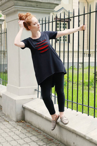 tunika  czarna asymetryczna, luźna, długa bluzka