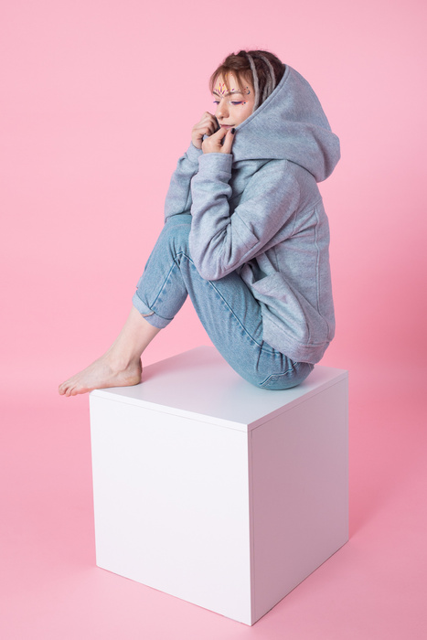 kurtka wełniana, kurtka z kapturem, Odzież Plus Size, Odzież wełniana, niebieska kurtka, ciepła kurtka