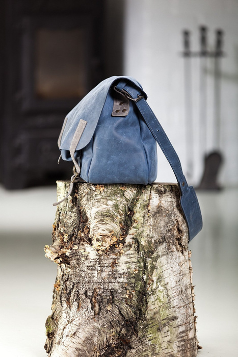 Torba skórzana, aktówka, listonoszka, niebieska duża torba unisex