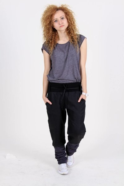 Spodnie damskie Alladynki lniane , szerokie spodnie lniane , luźne spodnie damskie